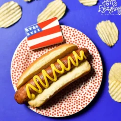 Table Decor^Coton Colors Flag Embellishment Plate By Happy Everything!