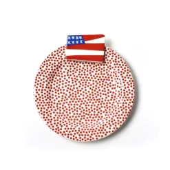 Table Decor^Coton Colors Flag Embellishment Plate By Happy Everything!