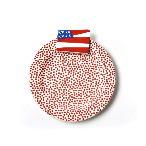 Table Decor^Coton Colors Flag Embellishment Plate By Happy Everything!