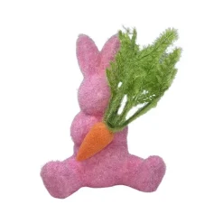 Figurines^180 Degrees Flocked Bunny With Carrot
