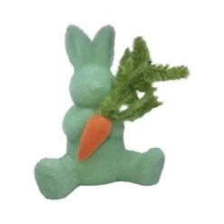 Figurines^180 Degrees Flocked Bunny With Carrot