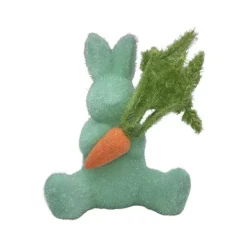 Figurines^180 Degrees Flocked Bunny With Carrot