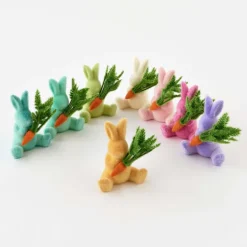 Figurines^180 Degrees Flocked Bunny With Carrot