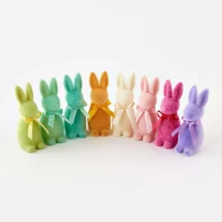 Figurines^180 Degrees Flocked Button Nose Bunny, 6"