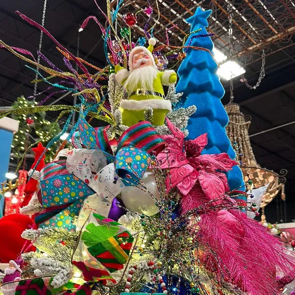Focal Points^180 Degrees Flocked Christmas Tree