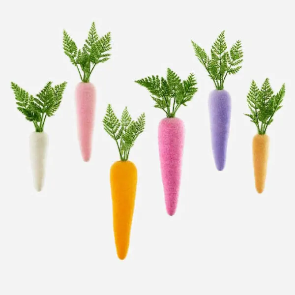 Figurines^180 Degrees Flocked Colored Carrot