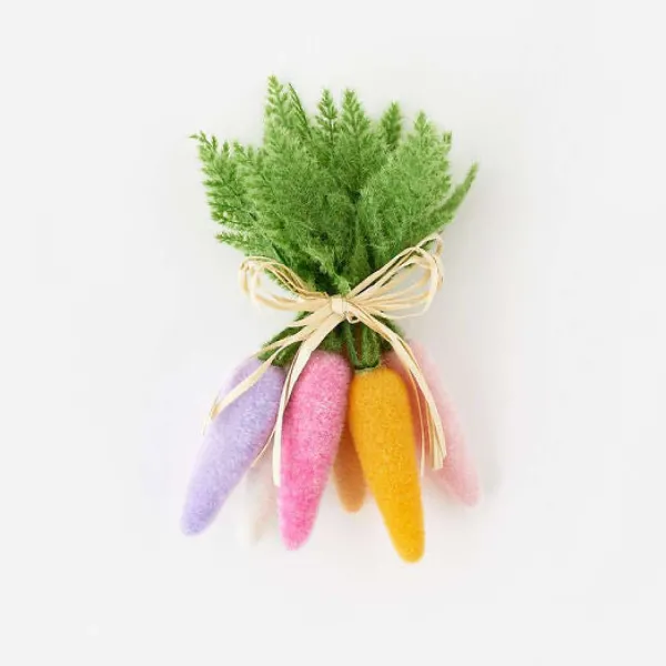 Home Accents^180 Degrees Flocked Colored Carrot Cluster