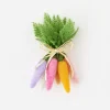Figurines^180 Degrees Flocked Colored Carrot Cluster