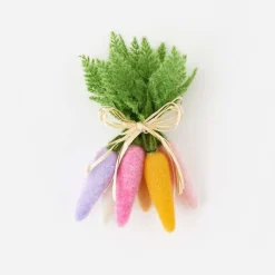 Focal Points^180 Degrees Flocked Colored Carrot Cluster