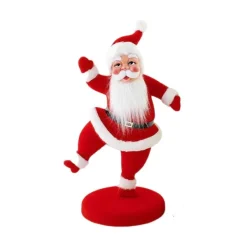 Home Accents^180 Degrees Flocked Dancing Santa On Base