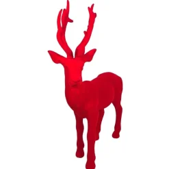 Figurines^180 Degrees Flocked Deer, Large