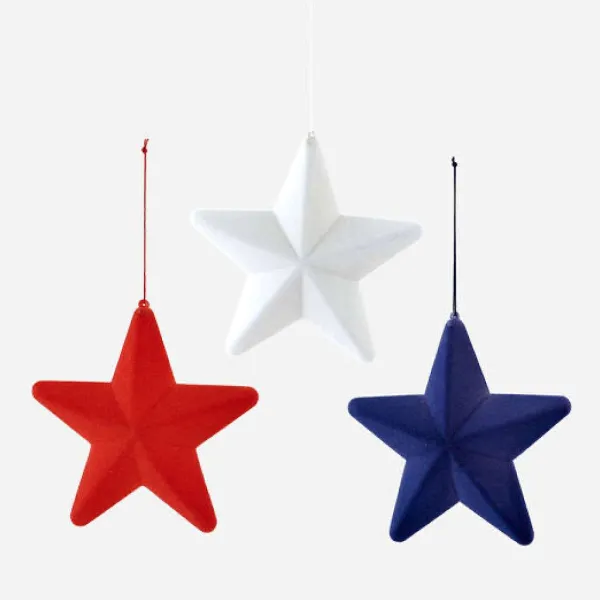 Home Accents^180 Degrees Flocked Hanging Stars, Medium