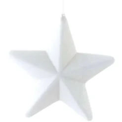 Figurines^180 Degrees Flocked Hanging Stars, Medium