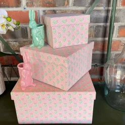 Home Accents^Two's Company Floral Block Print Nesting Boxes