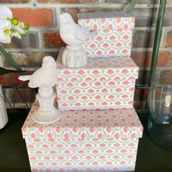 Figurines^Two's Company Floral Block Print Nesting Boxes