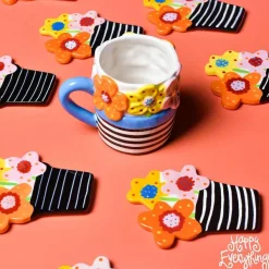 Spring^Happy Everything Flowers Shaped Mug By !