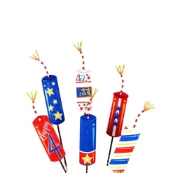 Pot Stakes^The Round Top Collection Fourth Of July Frenzy Stake