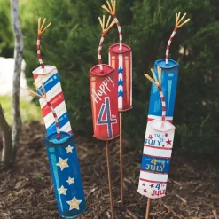 Pot Stakes^The Round Top Collection Fourth Of July Frenzy Stake