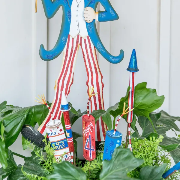 Pot Stakes^The Round Top Collection Fourth Of July Frenzy Stake