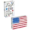 Home Accents^The Round Top Collection Free And Brave Flag Sitter