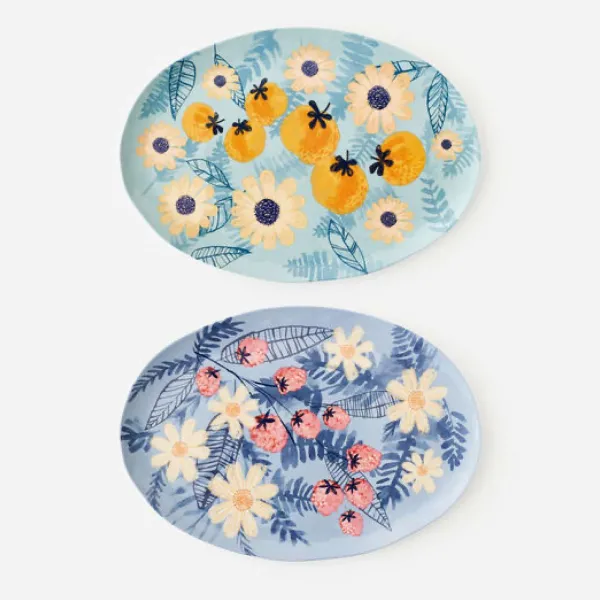 Kitchen & Dining^180 Degrees Fruit And Floral Design Platter