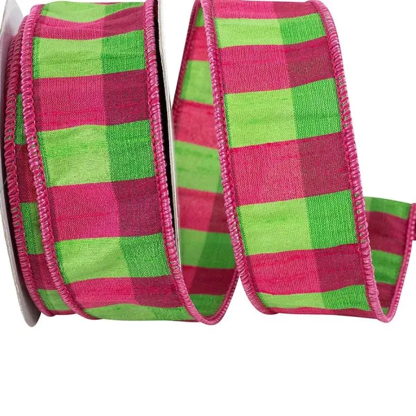 Ribbon^Reliant Ribbon Fuchsia & Lime Elizabeth Ribbon, 1.5" X 10Yd