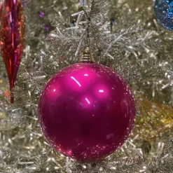 Spring^Farrisilk Fuchsia Candy Apple Ball Ornament, 6"