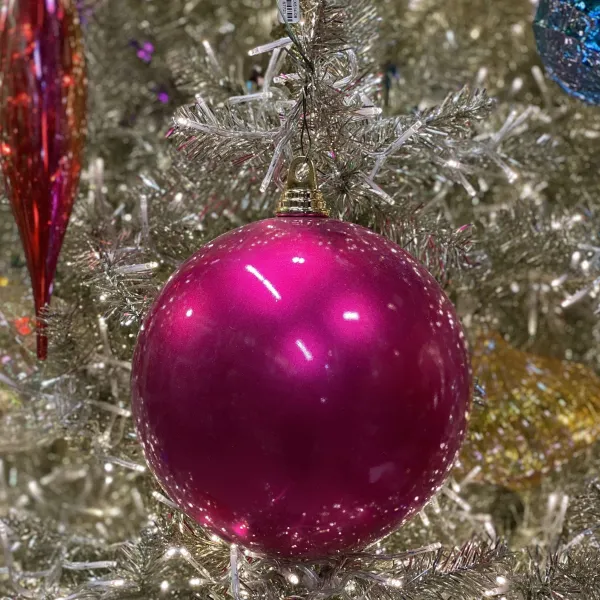 Ball Ornaments^Farrisilk Fuchsia Candy Apple Ball Ornament, 6"