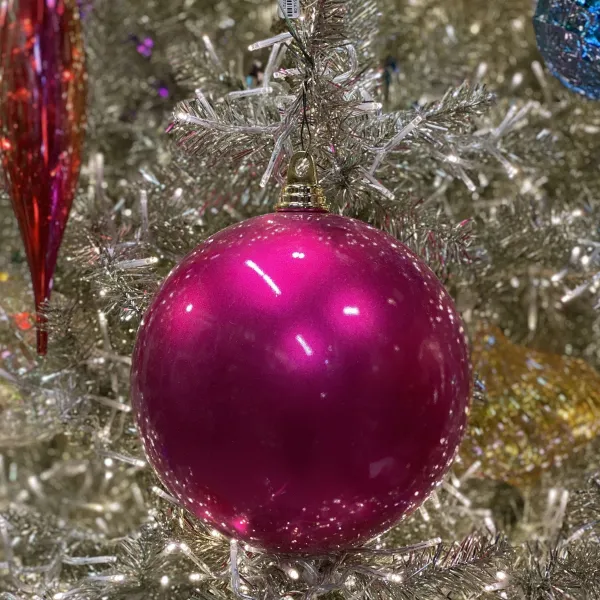 Ball Ornaments^Farrisilk Fuchsia Candy Apple Ball Ornament, 4"
