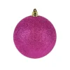 Ball Ornaments^Farrisilk Fuchsia Glitter Ball Ornament, 4"