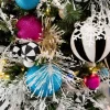 Spring^Farrisilk Fuchsia Glitter Ball Ornament, 6"