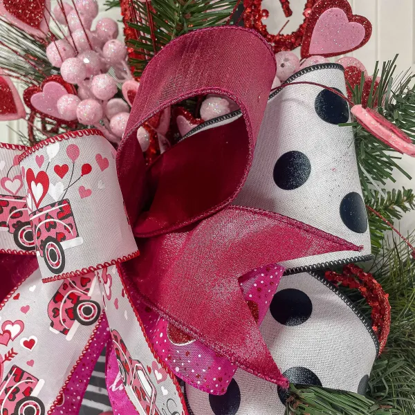 Spring Ribbon^Farrisilk Fuchsia Luster Ribbon, 2.5" X 10Yd