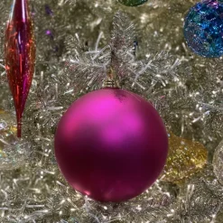 Ball Ornaments^Farrisilk Fuchsia Matte Ball Ornament, 8"