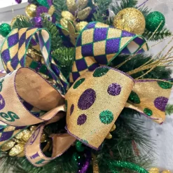 Mardi Gras^Craig Bachman Giant Mardi Gras Polka Dots, 2.5"X10Yd