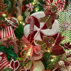 Sprays^Liberty Floral Gingerbread Candy Cane Spray