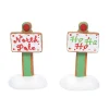 Table Decor^Department 56 Gingerbread Christmas Sign Set Dept. 56 Village