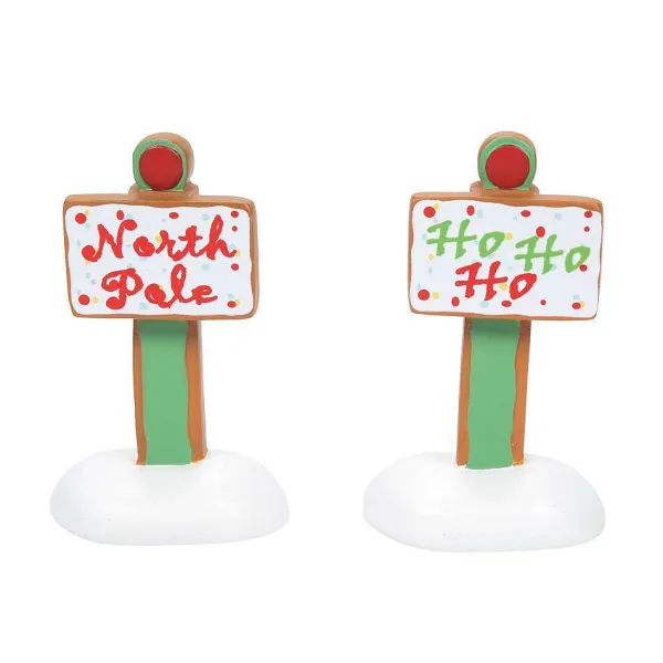 Table Decor^Department 56 Gingerbread Christmas Sign Set Dept. 56 Village