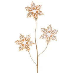 Floral^RAZ Gingerbread Snowflake Spray