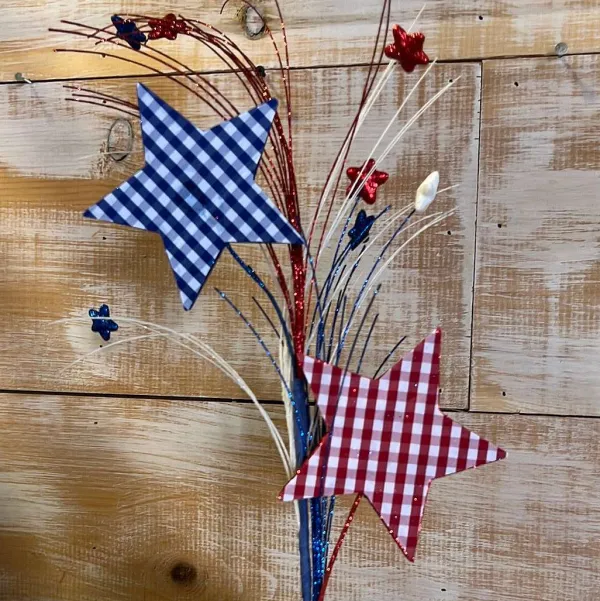Sprays^Liberty Floral Gingham Star Spray