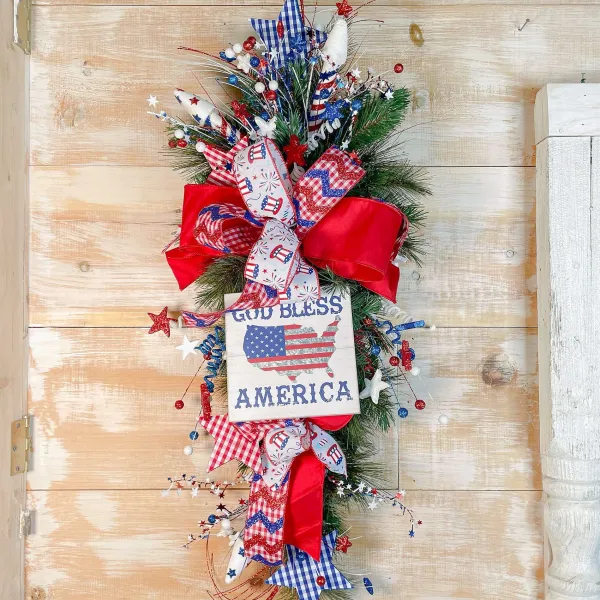 Sprays^Liberty Floral Gingham Star Spray