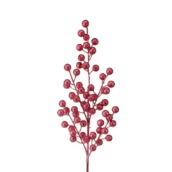 Sprays^Regency Glitter Ball Berry Spray, 28"