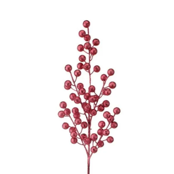 Sprays^Regency Glitter Ball Berry Spray, 28"
