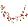 Garlands^Craig Bachman Glitter Ball Garland Red, Lime, And White, 5'