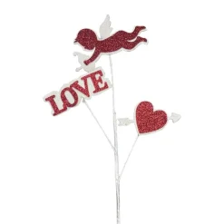 Floral^Craig Bachman Glitter Cupid Pick, 25"
