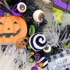 Floral^Liberty Floral Glitter Curly Velvet Ball Pick