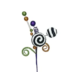 Picks^Liberty Floral Glitter Curly Velvet Ball Pick