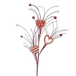 Floral^Craig Bachman Glitter Heart Twig Spray