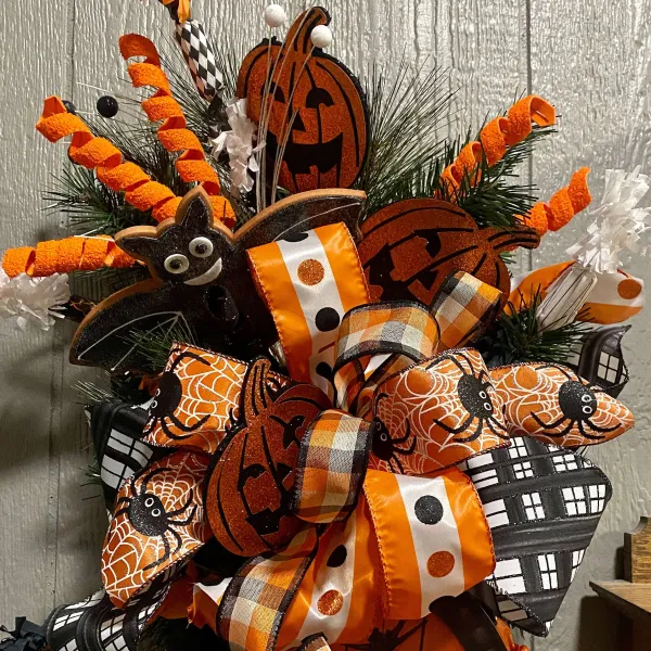 Sprays^Craig Bachman Glitter Jack-O-Lantern Spray