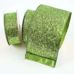 St. Patrick's Day^Farrisilk Glitter Magic Lime Green Ribbon, 1.5"X10Yd