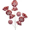 Floral^Liberty Floral Glitter Peppermint Candy Pick